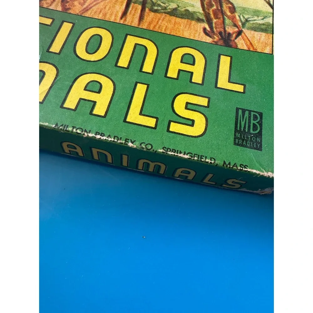 Vintage Milton Bradley Sectional Animals Jigsaw Puzzle‎ Set No 4004 1940s 1950s